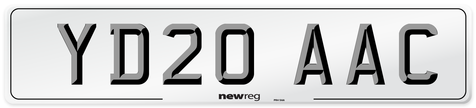 YD20 AAC Number Plate from New Reg